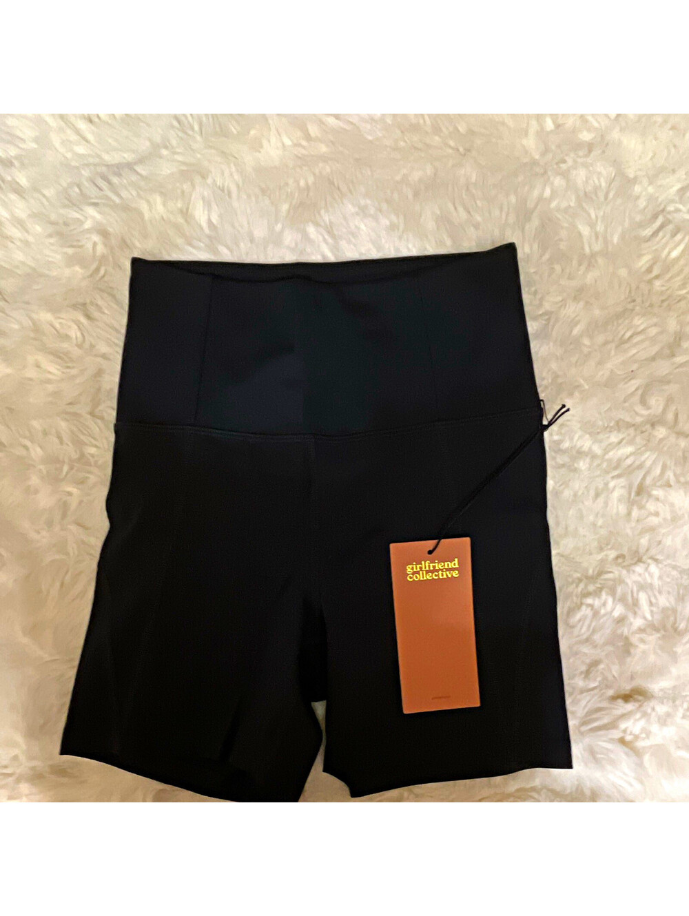 Girlfriend Collective Women’s Black Biker Activewear Shorts Stretch XS